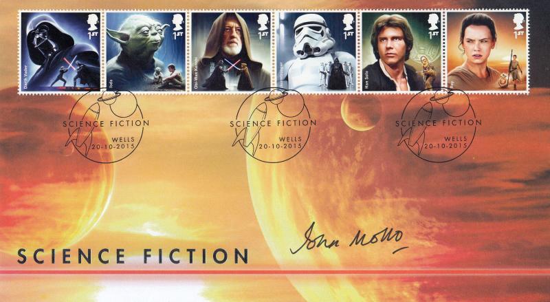 2015 (10) Star Wars (Stamps) - Internet 'Wells' Official - Signed by John Mollo