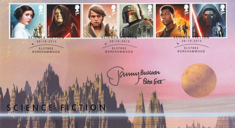 2015 (10) Star Wars (Stamps) - Internet 'Elstree' Official - Signed by Jeremy Bulloch