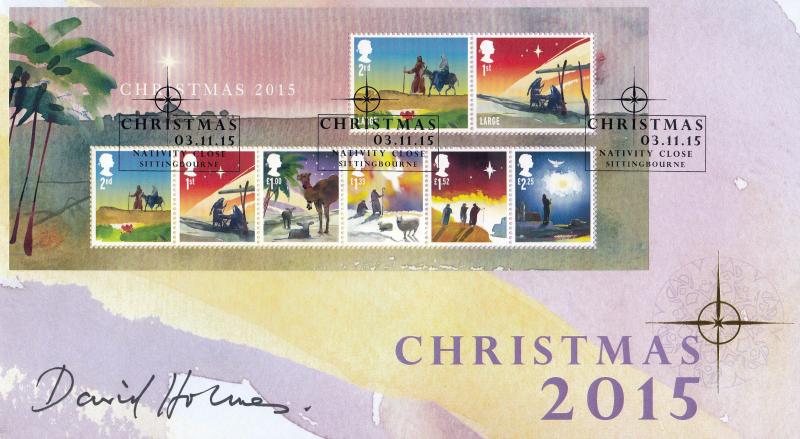 2015 (11) Christmas (M/S) - Internet 'Nativity Close' Official - Signed by David Holmes