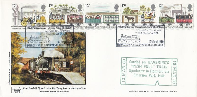 1980 (03) Liverpool & Manchester Railway - Havering Official (WITH Cachet)