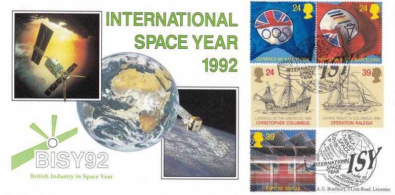 1992 (04) Europa - Bradbury 'International Space Year, Walk through Space' Official