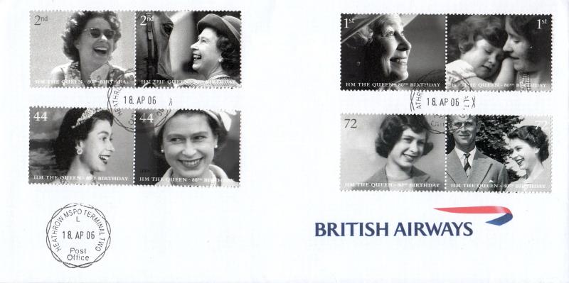 2006 (04) Queen's 80th Birthday - British Airways Cover - Heathrow Terminal Two CDS