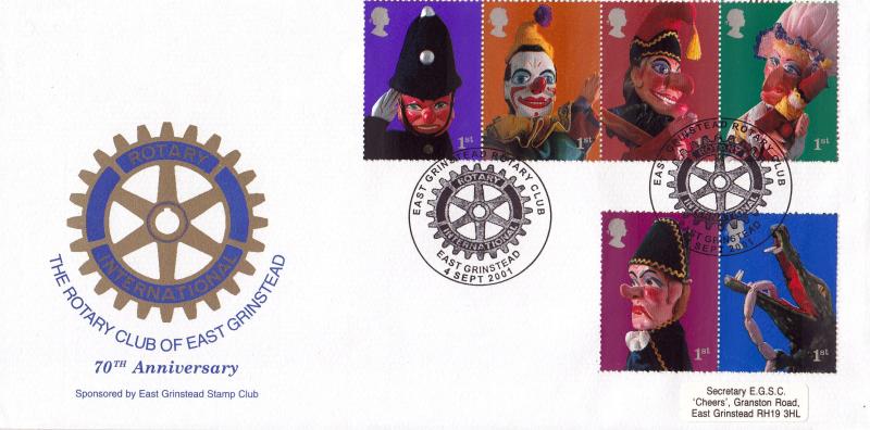 2001 (09) Puppets (Stamps) - East Grinstead Stamp Club Official