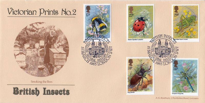 1985 (03) Insects - Bradbury Victorian Print 2 - British Natural History Museum H/S
