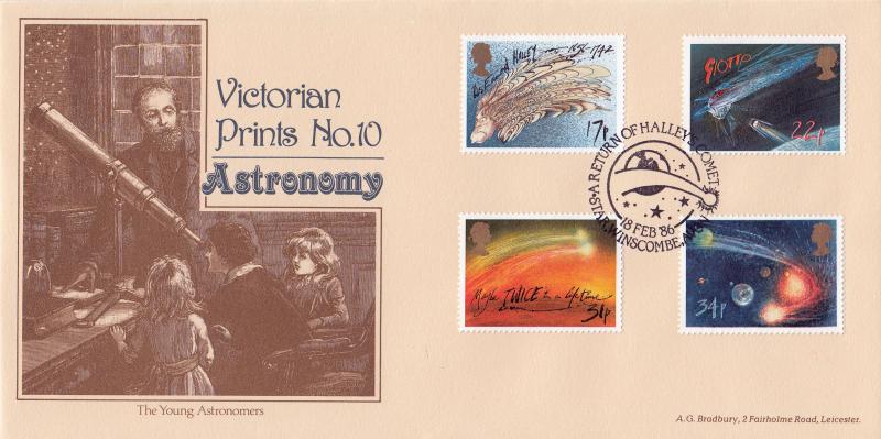 1986 (02) Halley's Comet - Bradbury Victorian Print 10 - Star, Windscombe H/S