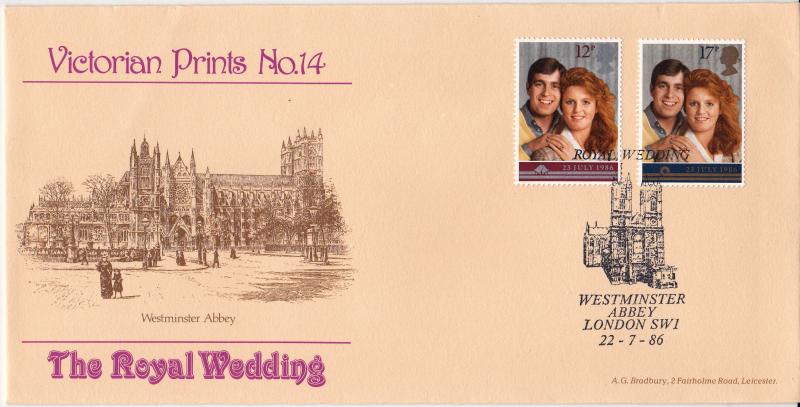 1986 (07) Wedding - Bradbury Victorian Print 14 - Westminster Abbey (Towers) H/S