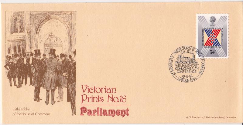 1986 (08) Parliamentary Conference - Bradbury Victorian Print 16 - St Margaret's Parish Church, SW1 H/S