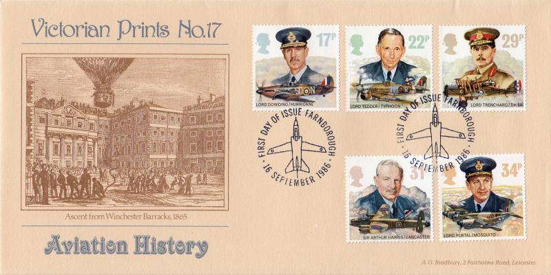 1986 (09) Royal Air Force - Bradbury Victorian Print 17 - Farnborough H/S
