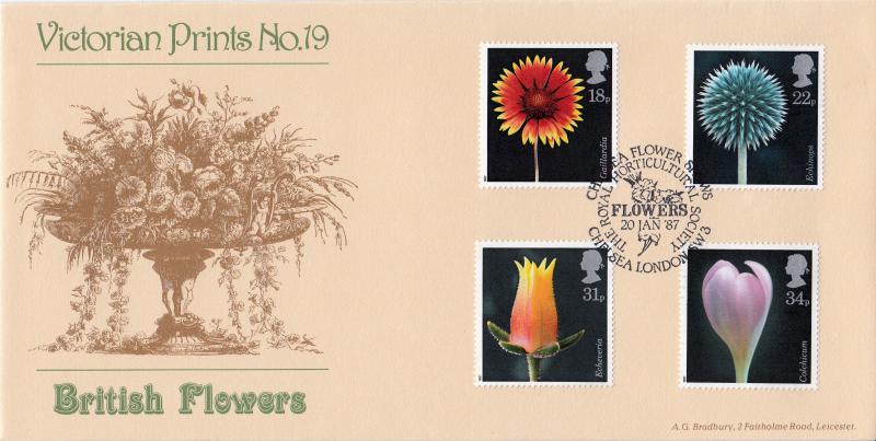 1987 (01) Flowers - Bradbury Victorian Print 19 - Royal Horticultural Society, Chelsea H/S