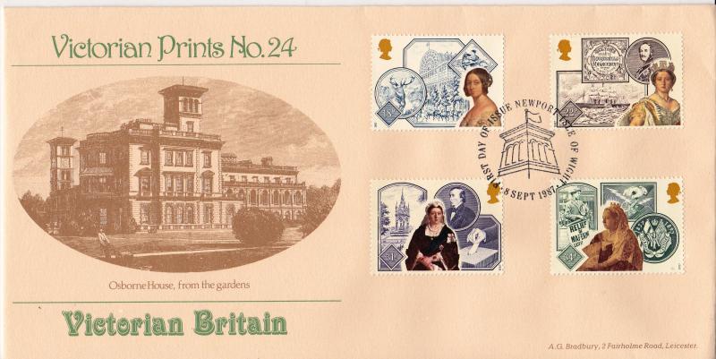 1987 (09) Victorian Britain - Bradbury Victorian Print 24 - Newport, Isle of Wight H/S