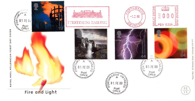 2000 (02) Fire & Light - RM - Portmadog CDS + Ffestiniog Railway Meter Mark