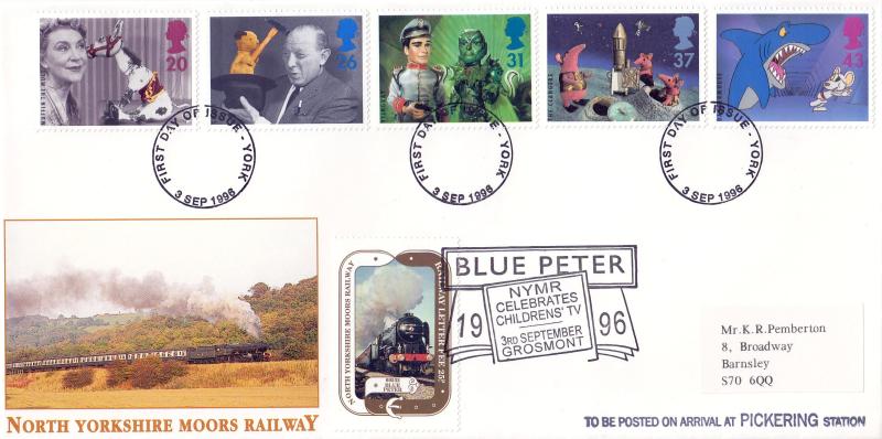 1996 (09) Children's TV - North Yorkshire Moors Railway Cover - York FDI