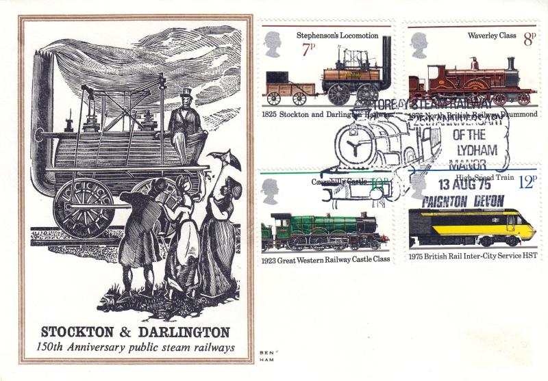 1975 (08) Railways - Benham Engraved - Torbay Steam Railway, Lydham Manor, Paignton H/S