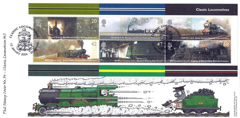 2004 (01) Classic Locomotives (M/S) - Phil Stamp Official (Colour Version)