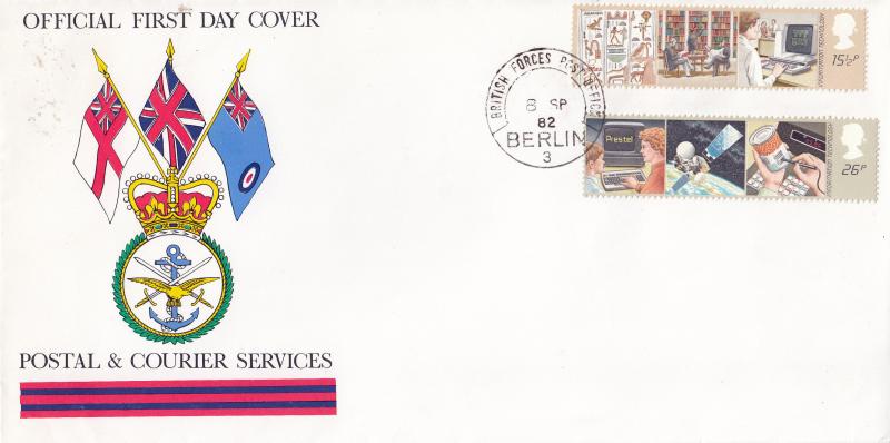 1982 (09) Info Technology - Postal & Courier Service Cover - British Forces Post Office Berlin 3 CDS