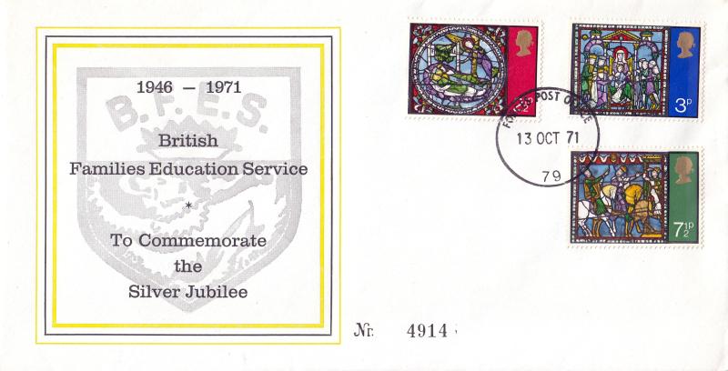 1971 (10) Christmas - British Families Education Service Cover - Forces Post Office 79 CDS