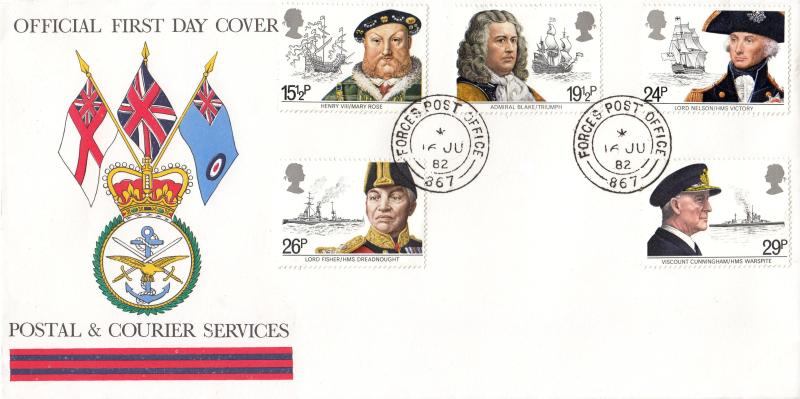 1982 (06) Maritime - Postal & Courier Services Cover - Forces Post Office 867 CDS