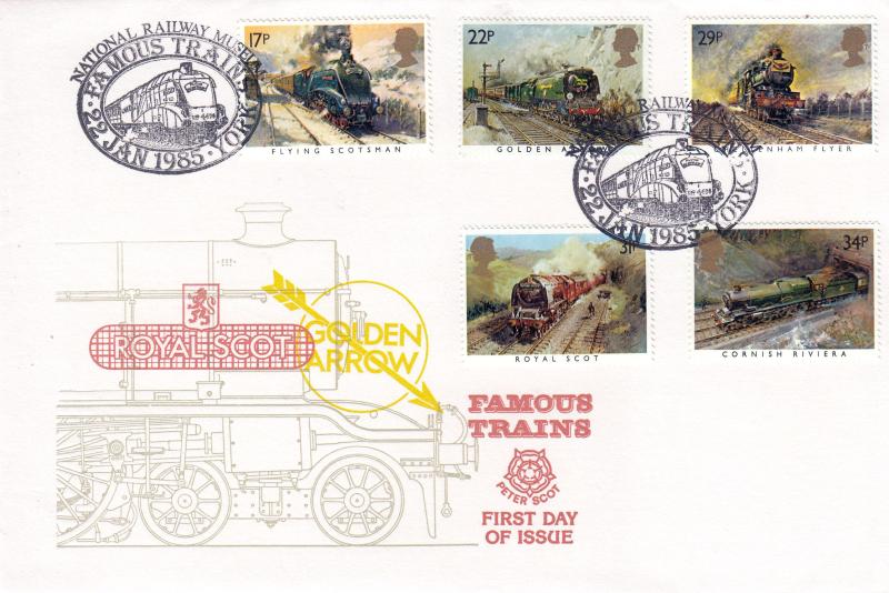 1985 (01) Famous Trains - Peter Scot - National Railway Museum, York H/S