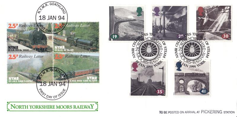1994 (01) The Age of Steam - North Yorkshire Moors Railway Cover - North Yorkshire Moors Railway, York H/S