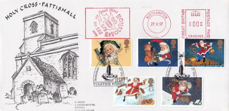 1997 (10) Christmas - Holy Cross, Pattishall Cover - Bethlehem H/S + Jesus Revolution Meter Mark