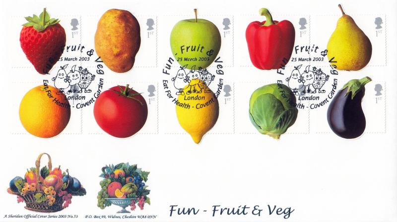2003 (03) Fun Fruit & Veg - Sheridan 'Eat For Health, Covent Garden' Official