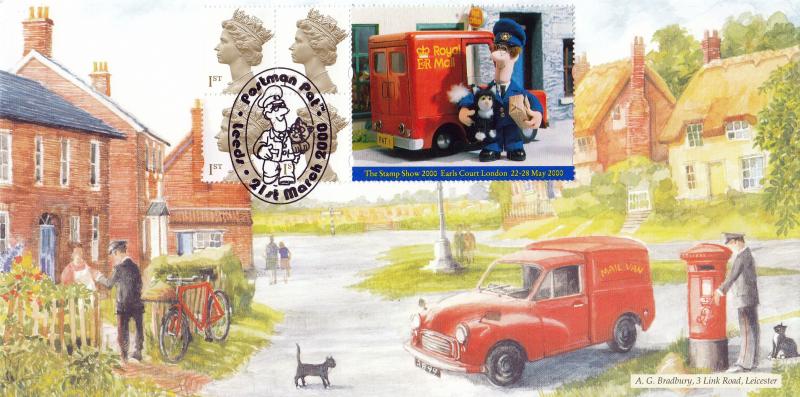 2000 (03) Postman Pat Label - Bradbury 'Mail Van' Cover - Leeds H/S