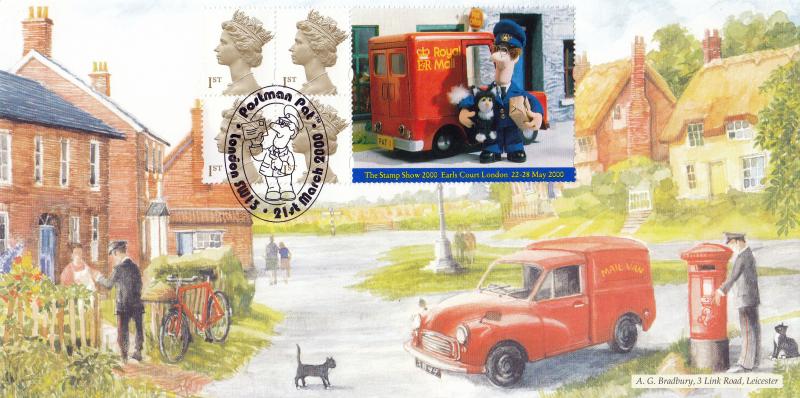 2000 (03) Postman Pat Label - Bradbury 'Mail Van' Cover - London SW13 H/S