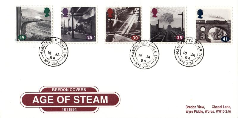 1994 (01) The Age of Steam - Bredon 'Enamel Sign' Cover - Manchester-Dover TPO No 2 Side CDS