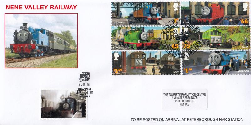 2011 (06) Thomas The Tank Engine (Stamps) - Nene Valley Railway Cover - St Edmunds Church H/S