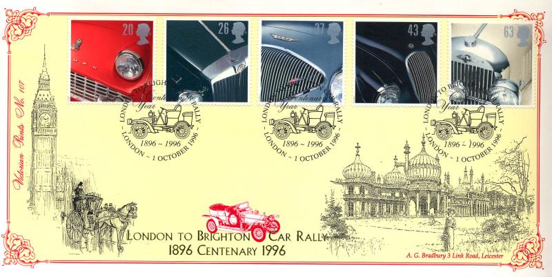 1996 (10) Classic Cars - Bradbury Victorian Print 107 (London) Official