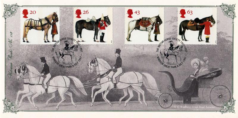 1997 (07) Queen's Horses - Bradbury Victorian Print 113 Official