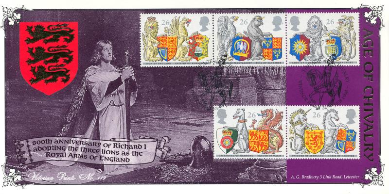 1998 (02) Queen's Beasts - Bradbury Victorian Print 119 Official