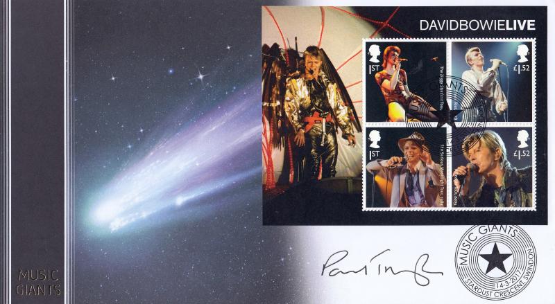 2017 (03) David Bowie (M/S) - Internet 'Stardust Crescent' Official - Signed by Paul Trynka