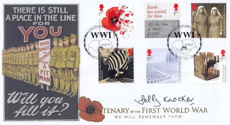 2017 (07) World War I - Internet 'Burton-on-Trent' Official - Signed by Sally Knocker