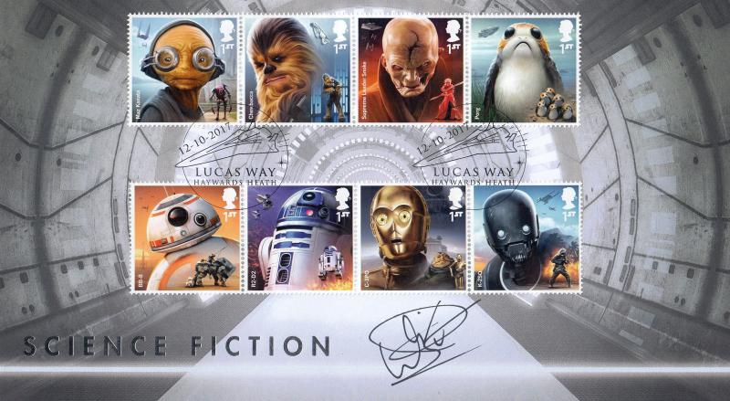 2017 (10) Star Wars (Stamps) - Internet 'Lucas Way' Official - Signed by Warwick Davis