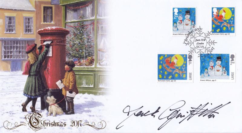 2017 (11) Christmas (Children's Designs) - Internet 'Snow Hill' Official - Signed by Derek Griffiths