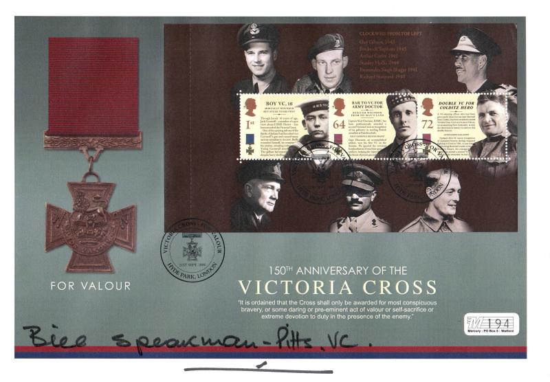 2006 (09) Victoria Cross (PSB) - Westminster 'Hyde Park' Official (Set of Four) - One signed by the late Bill Speakman-Pitt VC