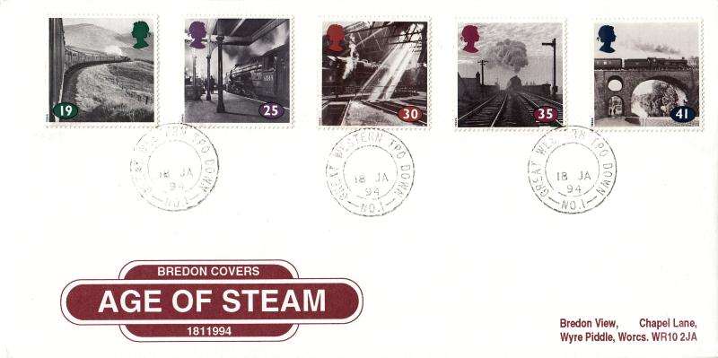 1994 (01) The Age of Steam - Bredon 'Enamel Sign' Cover - Great Western TPO Down No 1 CDS