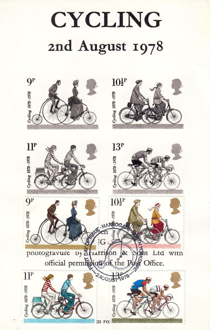 1978 (08) Cycling - Post Office Promo Card - Full Set Added - Harrogate H/S