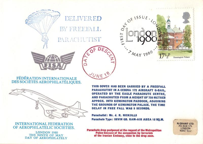 1980 (05) Landmarks - International Federation of Aerophilatelic Societies Cover - London SW H/S