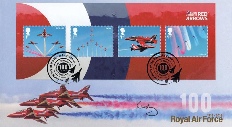 2018 (03) RAF Centenary (M/S) - Internet 'Scampton' Official - Signed by Kirsty Murphy