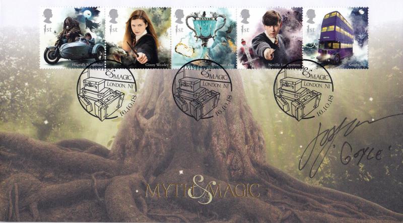 2018 (10) Harry Potter (Stamps) - Internet 'London N1' Official - Signed by Joshua Herdman