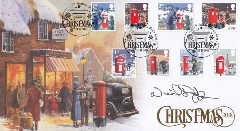 2018 (11) Christmas (Stamps) - Internet 'Postling' Official - Signed by Neil Dudgeon