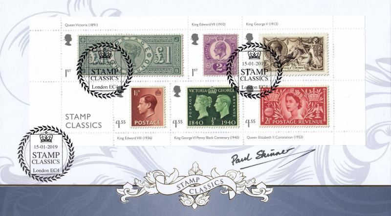 2019 (01) Stamp Classic M/S - Internet 'London EC4' Official - Signed by Paul Skinner