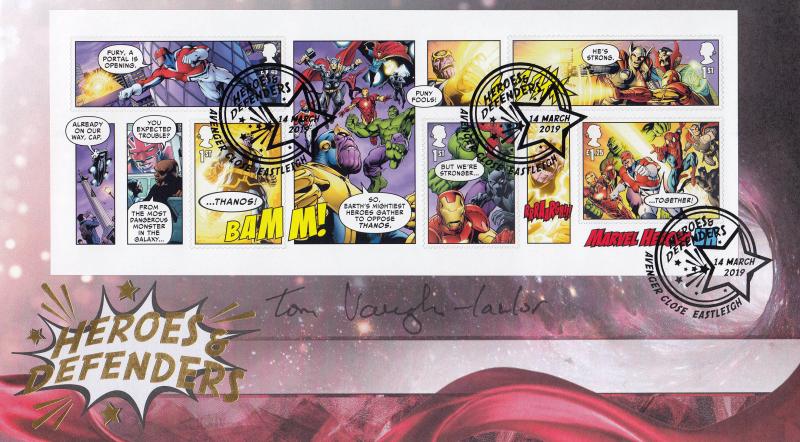 2019 (03) Marvel Comics (M/S) - Internet 'Avenger Close' Official - Signed by Tom Vaughan-Lawlor