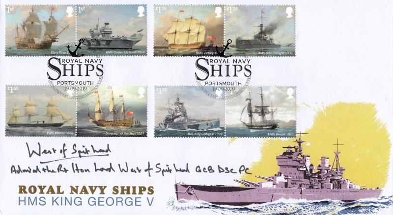 2019 (09) Royal Navy Ships - Internet 'Portsmouth' Official - Signed by Admiral Lord West