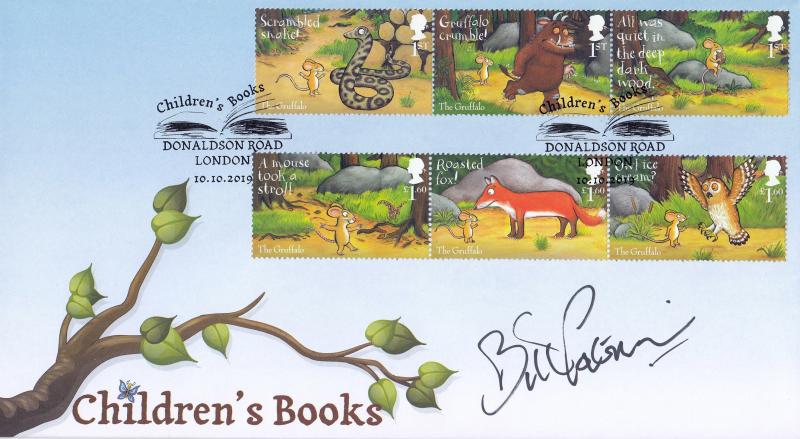 2019 (10) The Gruffalo (Stamps) - Internet 'Donaldson Road' Official - Signed by Bill Paterson