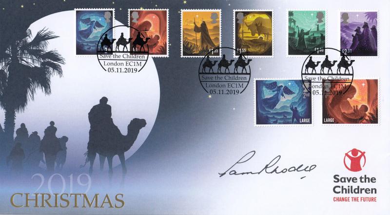 2019 (11) Christmas (Stamps) - Internet 'Save The Children, London' Official - Signed by Pam Rhodes