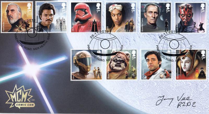 2019 (11) Star Wars (Stamps) - Internet 'Pinewood Road' Official - Signed by Jimmy Vee