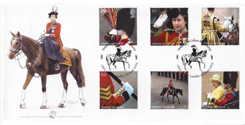 2005 (06) Trooping Of The Colour (Stamps) - Bradbury Sovereign 56 Official